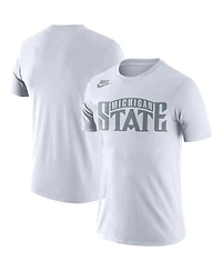 Men's Nike White Michigan State Spartans Basketball Retro 2-Hit T-shirt