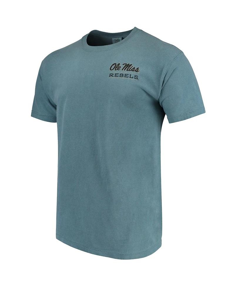 Men's Blue Ole Miss Rebels State Scenery Comfort Colors T-shirt