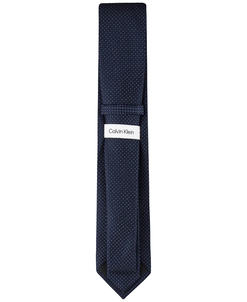 Calvin Klein Men's Steel Micro-Dot Solid Tie