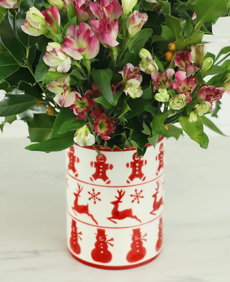 Euro Ceramica Winterfest Utensil Holder