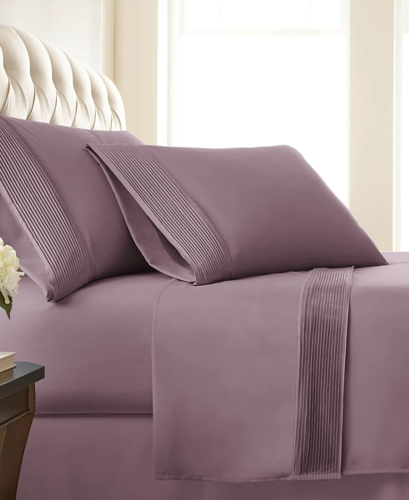 Southshore Fine Linens Classy Pleated 21" Extra deep, Pocket Sheet Set