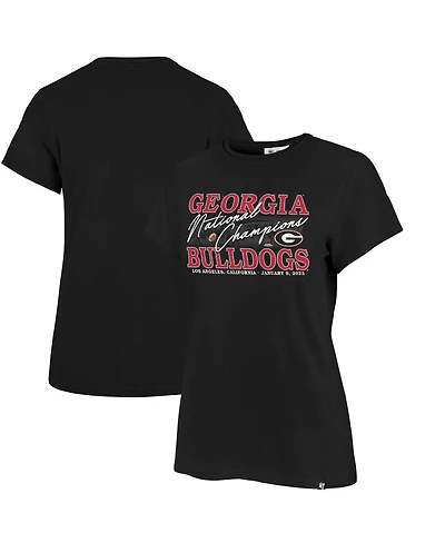 Women's '47 Brand Black Georgia Bulldogs College Football Playoff 2022 National Champions Frankie T-shirt