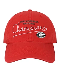 Men's Legacy Athletic Red Georgia Bulldogs College Football Playoff 2022 National Champions Adjustable Hat