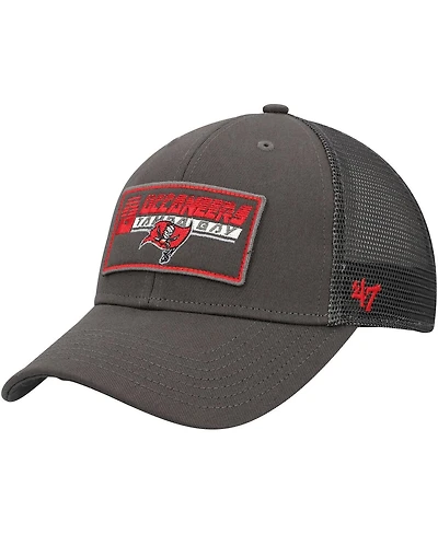 Big Boys '47 Brand Pewter Tampa Bay Buccaneers Levee Mvp Trucker Adjustable Hat