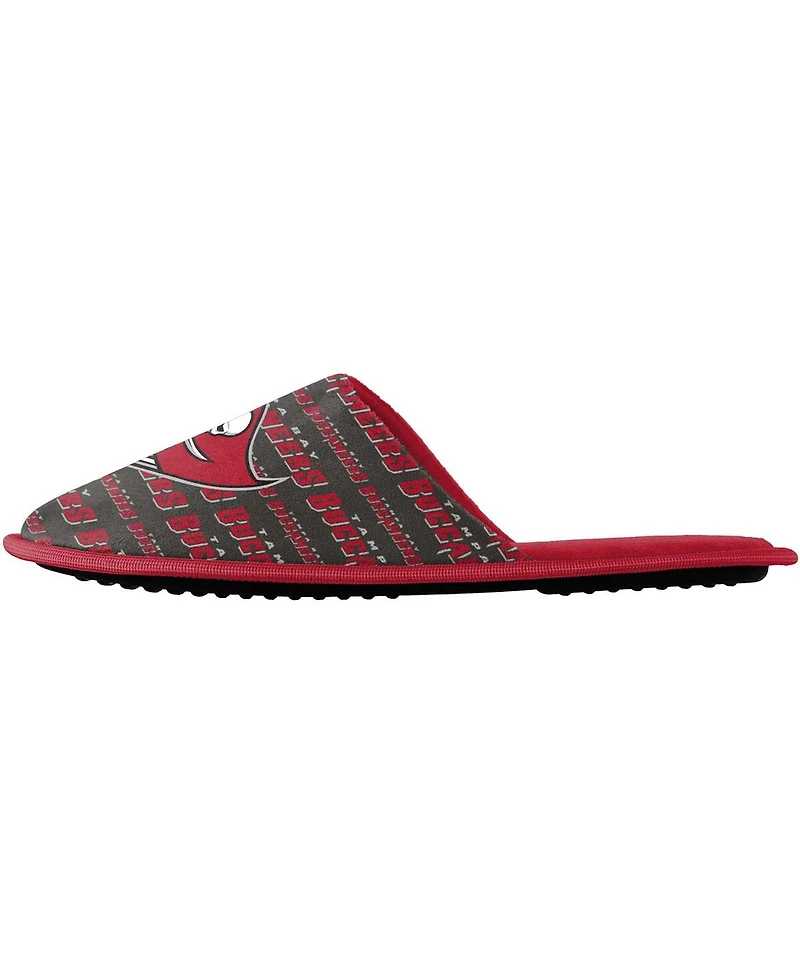 Youth Boys and Girls Foco Tampa Bay Buccaneers Scuff Wordmark Slide Slippers