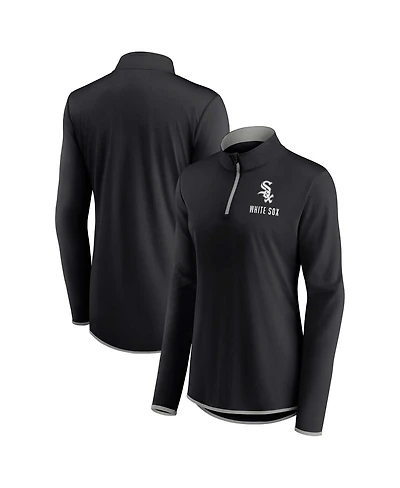 Women's Fanatics Black Chicago White Sox Worth The Drive Quarter-Zip Jacket