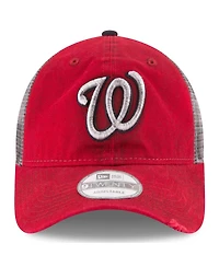Men's New Era Red Washington Nationals Team Rustic 9TWENTY Adjustable Hat