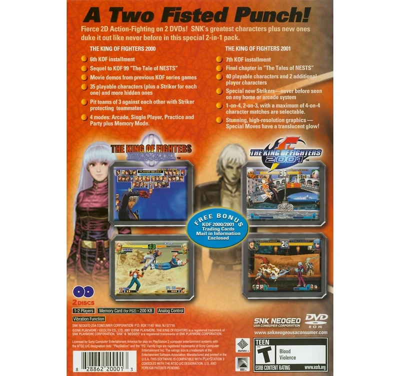 King of Fighters 2000-2001 - Playstation 2
