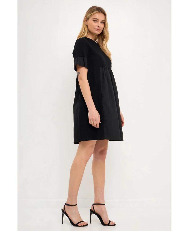 English Factory Women's Solid Mini Dress
