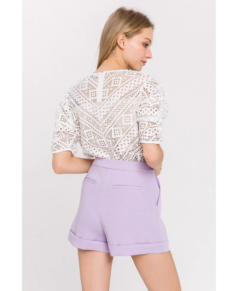 endless rose Women's Tailored Basic Shorts