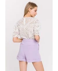 endless rose Women's Tailored Basic Shorts
