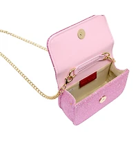 Tiny Treats Girls Pink Sparkle Bow Pearl Handle Bag