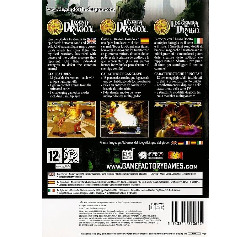 Game Factory Legend of the Dragon - PlayStation 2