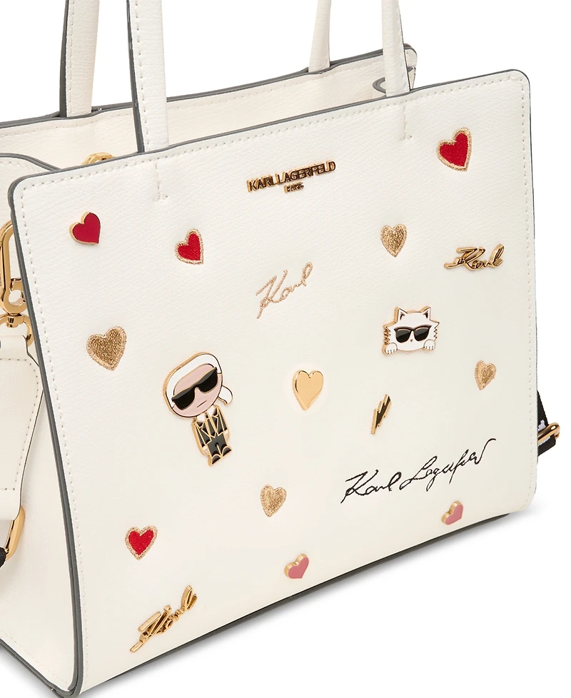 Karl Lagerfeld Paris Maybelle Satchel with Cate Pins