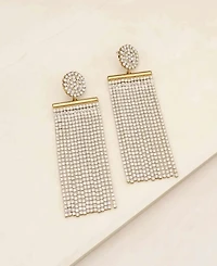 Ettika All The Movement Glass Fringe Earrings