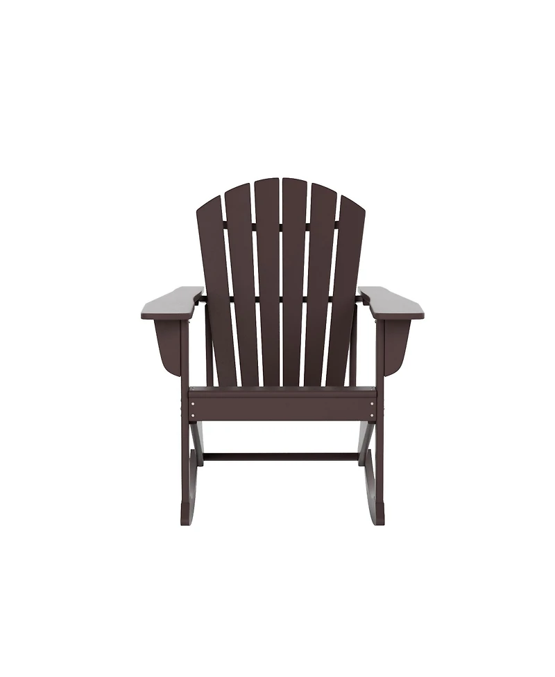 Outdoor Patio Poly Adirondack Rocking Chair Rocker