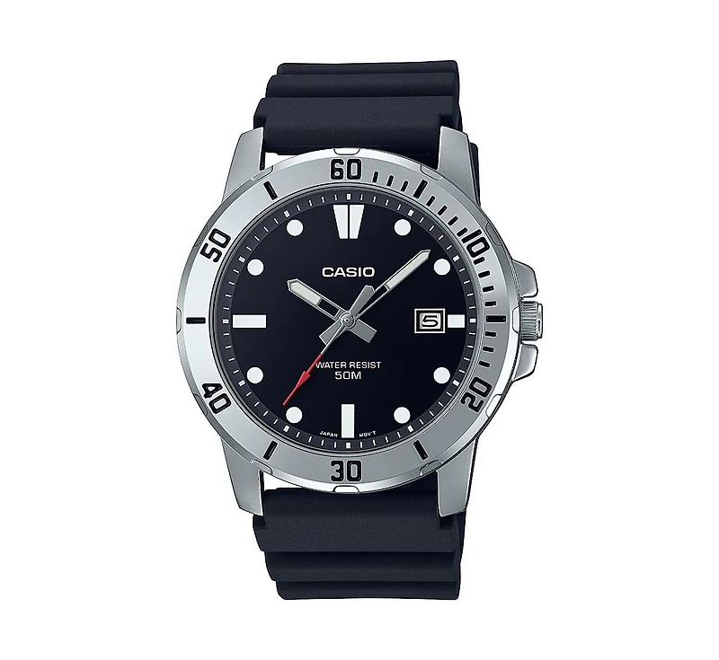 Casio Men's Three-Hand Black Resin Watch 45mm