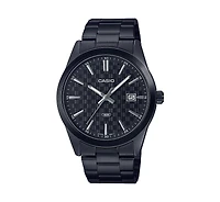 Casio Men's Three-Hand Black Stainless Steel Watch 41mm, MTPVD03B-1A