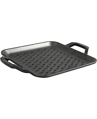 Lodge Cast Iron Chef Collection 11" Chef Style Square Grill Topper Cookware