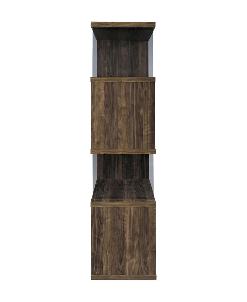 Coaster Home Furnishings 63" Glass 4-Shelf Bookcase with Glass Panels