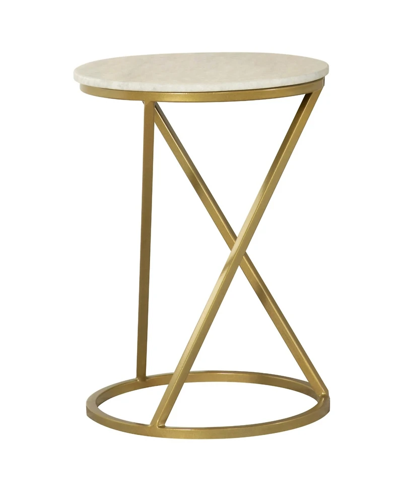 Coaster Home Furnishings Round Accent Table with Marble Top