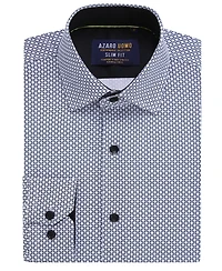 Azaro Uomo Men's Geometric Four-Way Stretch Button Down Shirt