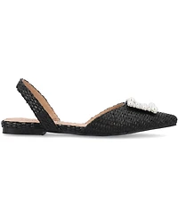 Journee Collection Women's Hannae Embellished Slingback Flats