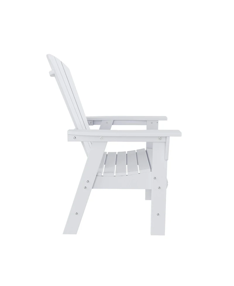 WestinTrends Outdoor Patio Shell-back Adirondack Dining Chair Weather Resistant
