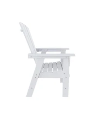 WestinTrends Outdoor Patio Shell-back Adirondack Dining Chair Weather Resistant