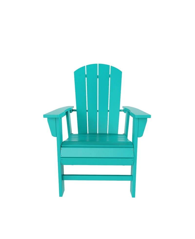 WestinTrends 5 Piece Outdoor Patio Dining Round Table and Curved Back Armchair Set