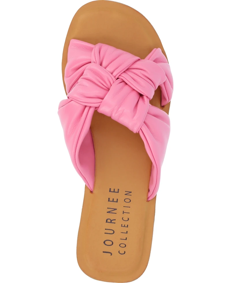 Journee Collection Women's Kianna Woven Flat Sandals