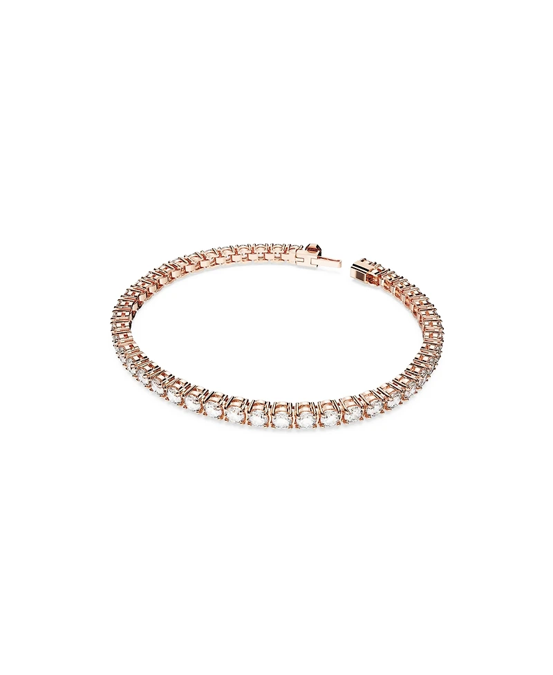 Swarovski Crystal Round Cut Matrix Tennis Bracelet