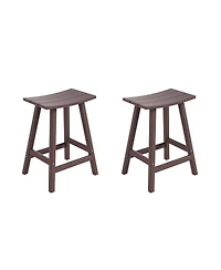 Outdoor Patio Adirondack Counter Height Stool Chair Set of 2