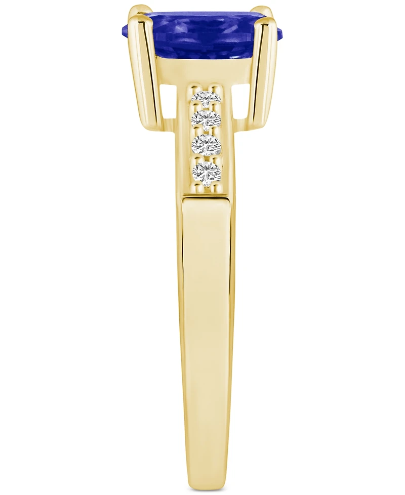 Tanzanite (1-1/4 ct. t.w.) & Diamond (1/8 Ring Set 14k Gold