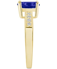 Tanzanite (1-1/4 ct. t.w.) & Diamond (1/8 Ring Set 14k Gold