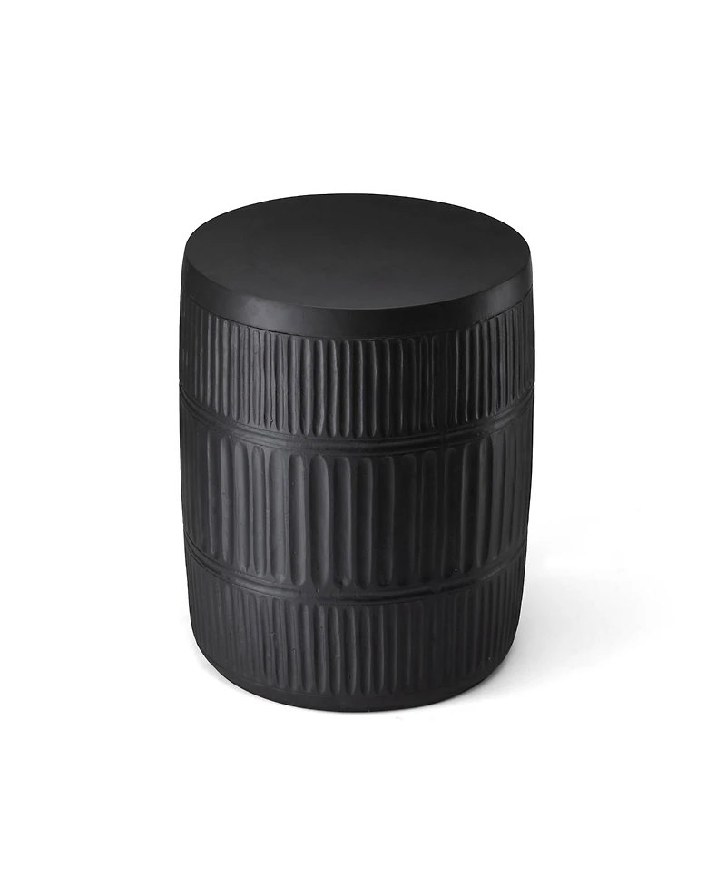 Glitzhome 18.5'' H Multi-Functional Magnesium Oxide Textured Garden Stool or Planter Stand or Accent Table