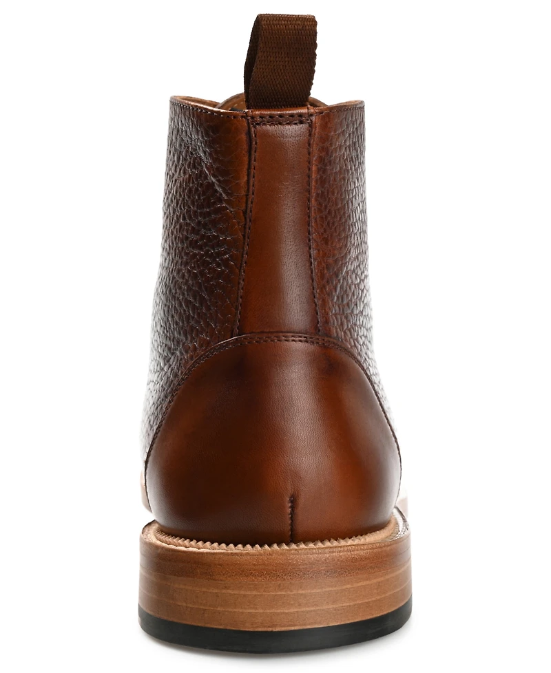 Taft Men's Rome Full-grain Leather Cap Toe Dress Boots