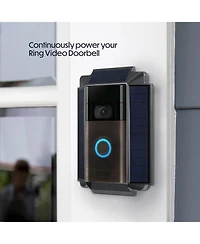 Wasserstein Weatherproof Premium Solar Charger Compatible with Ring Video Doorbell 2nd Generation (2020 Release) Powered by Us-Engineered Solar Cells