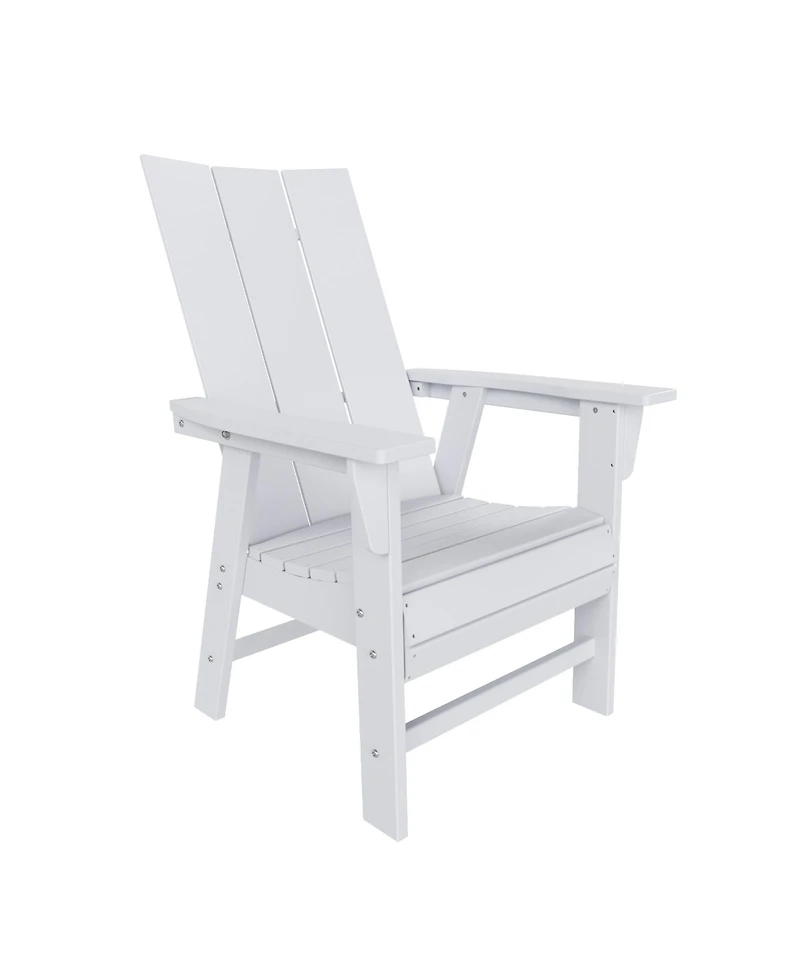 WestinTrends 5 Piece Outdoor Patio Dining Round Table and Modern Armchair Set