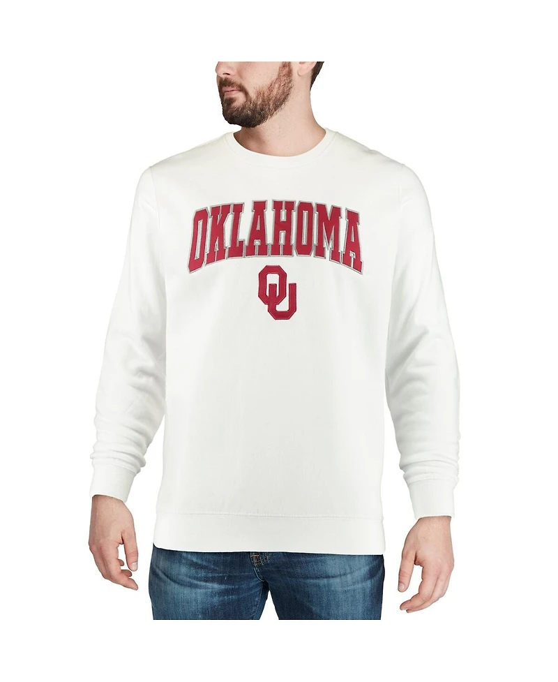 Colosseum Men's Oklahoma Sooners Arch & Logo Crew Neck Sweatshirt