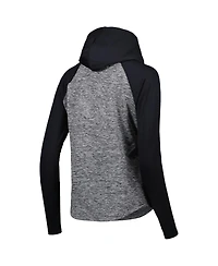 Women's G-iii 4Her by Carl Banks Heathered Gray, Black Washington Commanders Championship Ring Raglan Pullover Hoodie