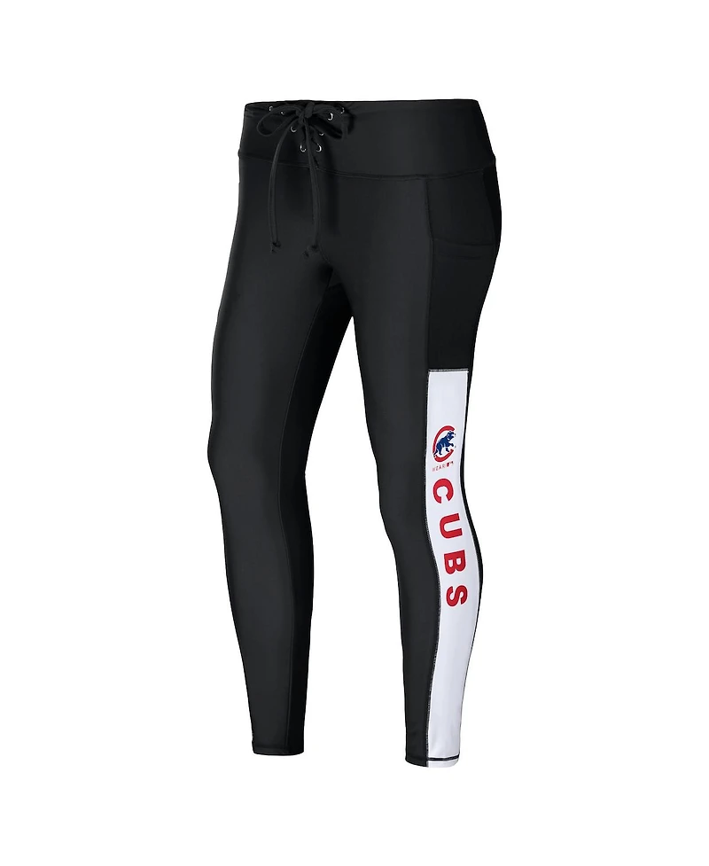 Women's Wear by Erin Andrews Black Chicago Cubs Leggings