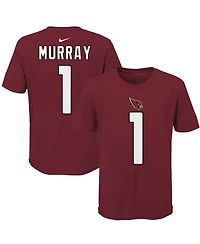 Big Boys, Girls and Nike Cardinal Arizona Cardinals Logo Kyler Murray Player Name and Number T-shirt