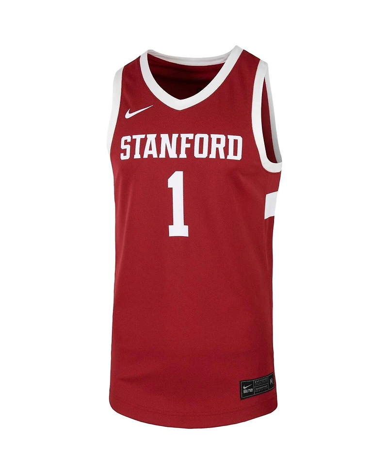 Men's Nike #1 Cardinal Stanford Cardinal Team Replica Basketball Jersey