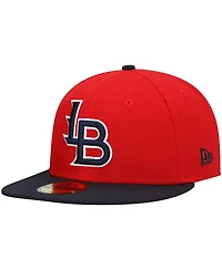 Men's New Era Red Louisville Bats Authentic Collection Team Home 59FIFTY Fitted Hat