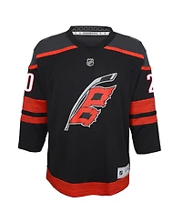 Youth Boys and Girls Sebastian Aho Black Carolina Hurricanes Home Replica Player Jersey