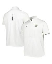 Men's Under Armour White Notre Dame Fighting Irish Motivate 2.0 Half-Zip Jacket