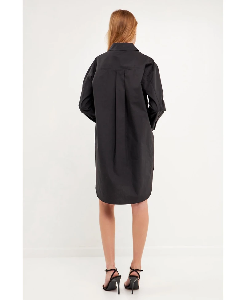 English Factory Women's Classic Collared Dress Shirt