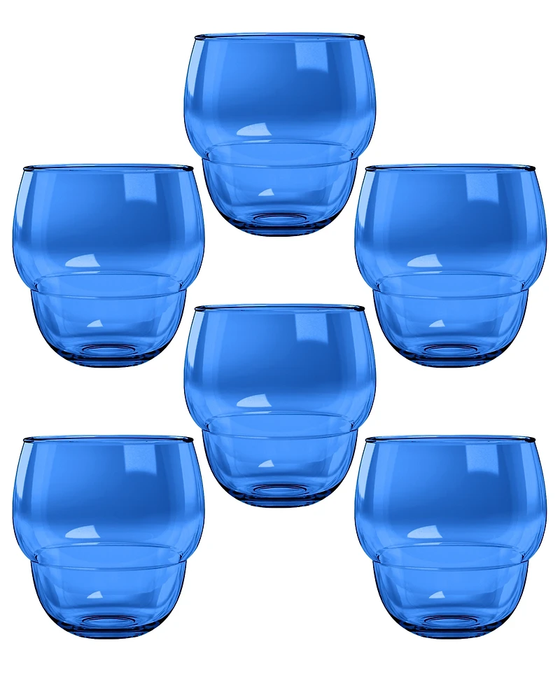 Abode Homewares Stacking Bubble Tumbler Cobalt Set of 6