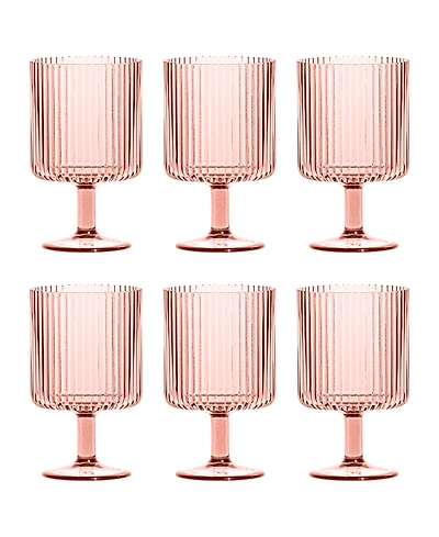 Abode Homewares Mesa Stacking Wine Goblet Set of 6